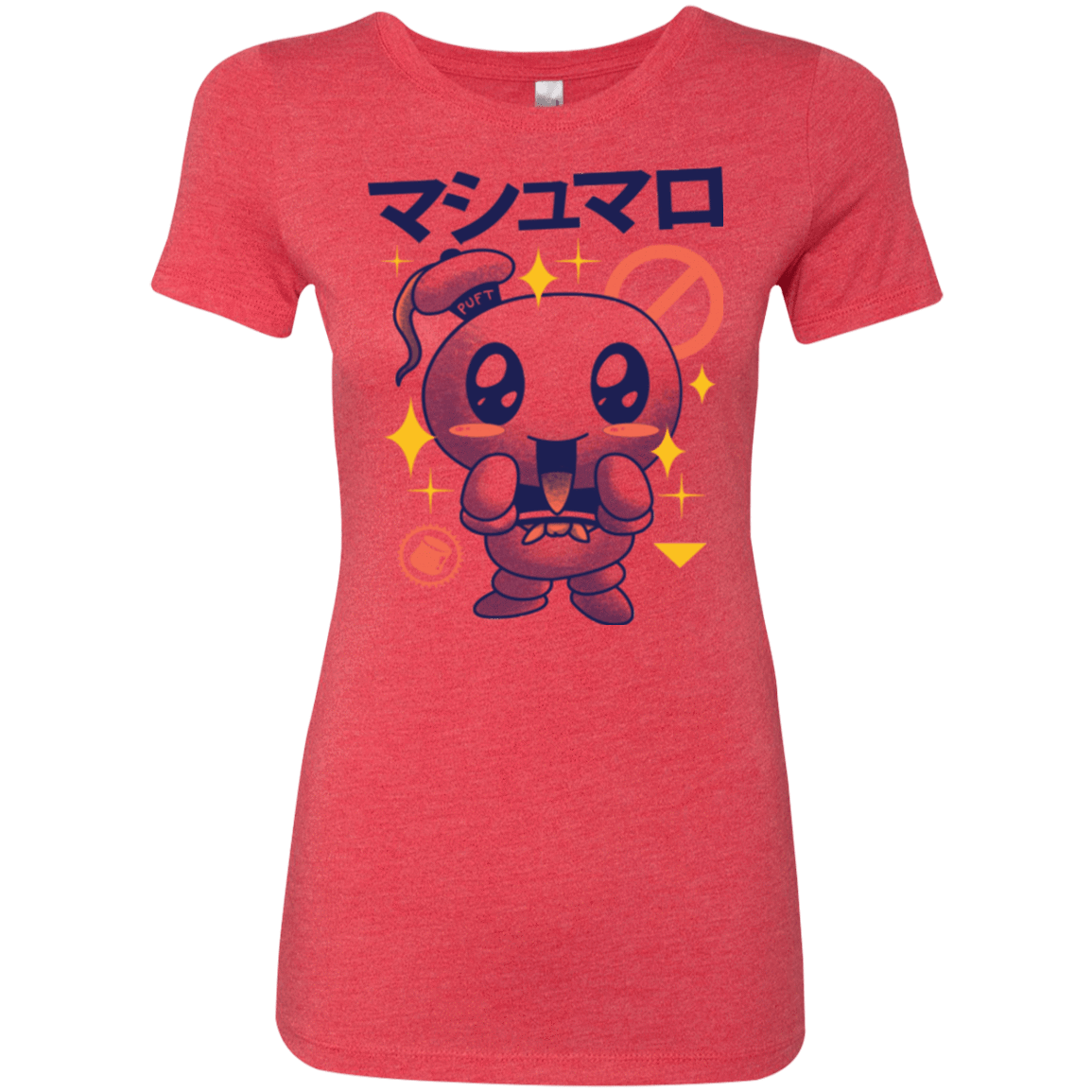 T-Shirts Vintage Red / Small Kawaii Marshmallow Women's Triblend T-Shirt