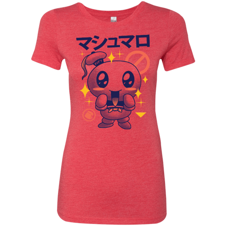 T-Shirts Vintage Red / Small Kawaii Marshmallow Women's Triblend T-Shirt