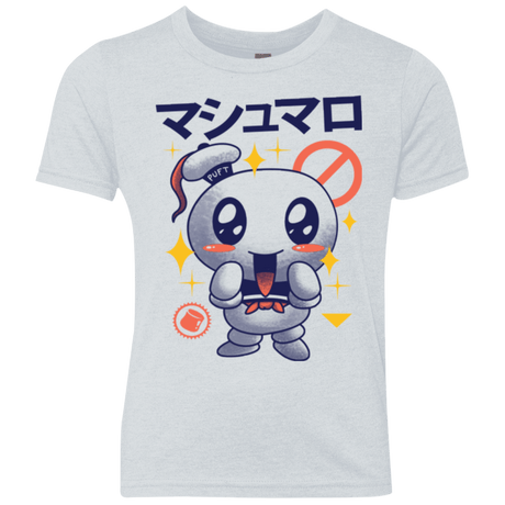 T-Shirts Heather White / YXS Kawaii Marshmallow Youth Triblend T-Shirt