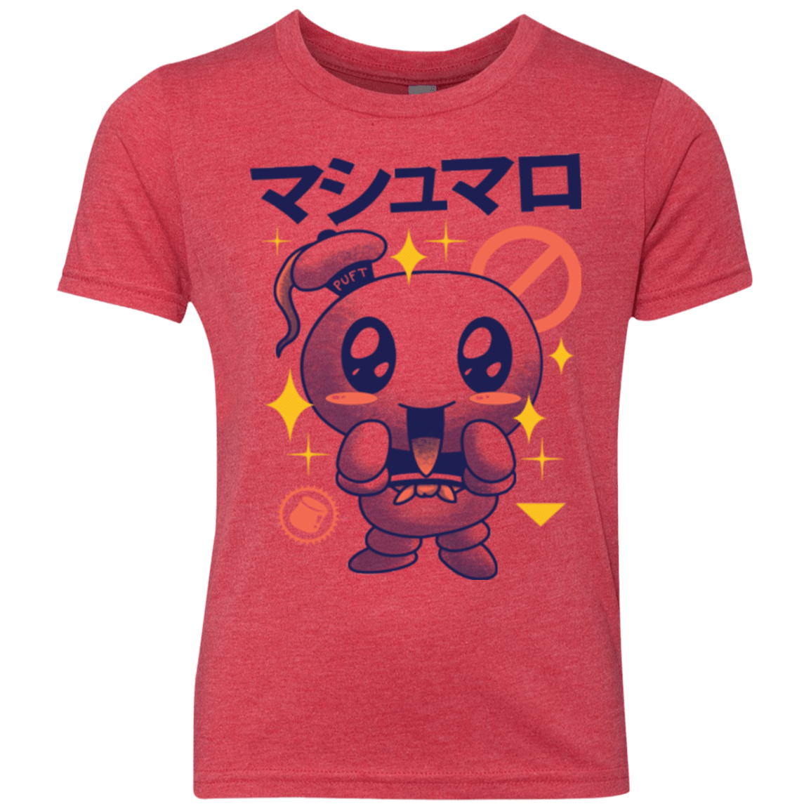 T-Shirts Vintage Red / YXS Kawaii Marshmallow Youth Triblend T-Shirt