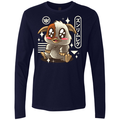 T-Shirts Midnight Navy / Small Kawaii Mogwai Men's Premium Long Sleeve
