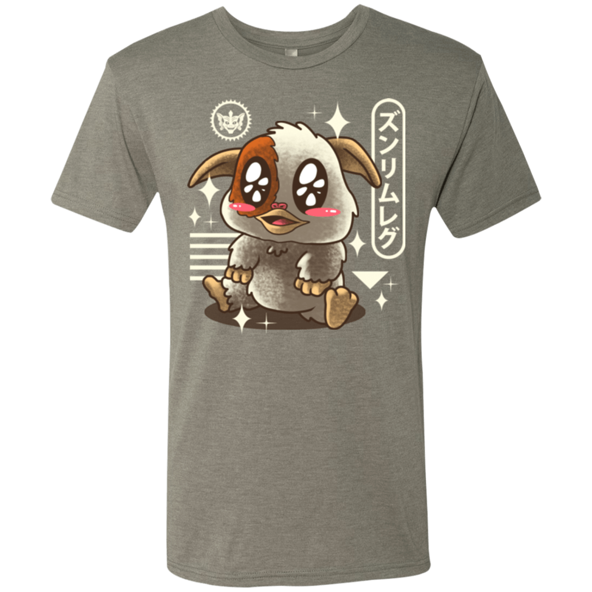 T-Shirts Venetian Grey / Small Kawaii Mogwai Men's Triblend T-Shirt