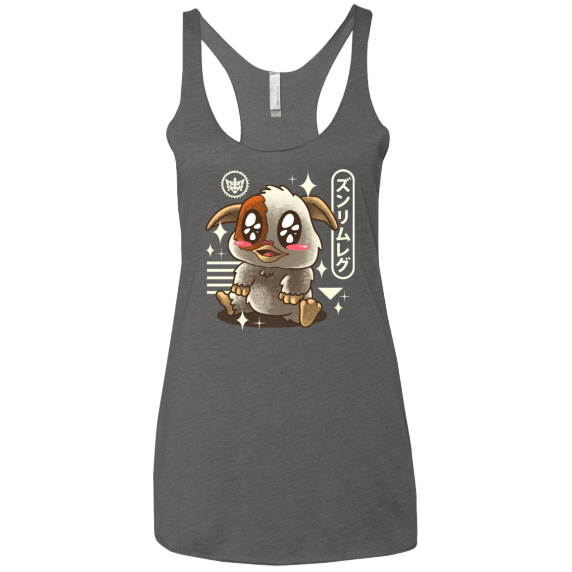 T-Shirts Premium Heather / X-Small Kawaii Mogwai Women's Triblend Racerback Tank
