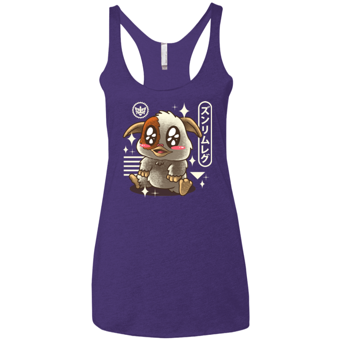 T-Shirts Purple / X-Small Kawaii Mogwai Women's Triblend Racerback Tank