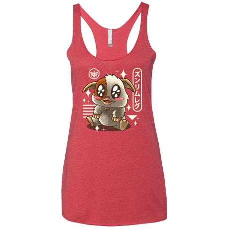 T-Shirts Vintage Red / X-Small Kawaii Mogwai Women's Triblend Racerback Tank