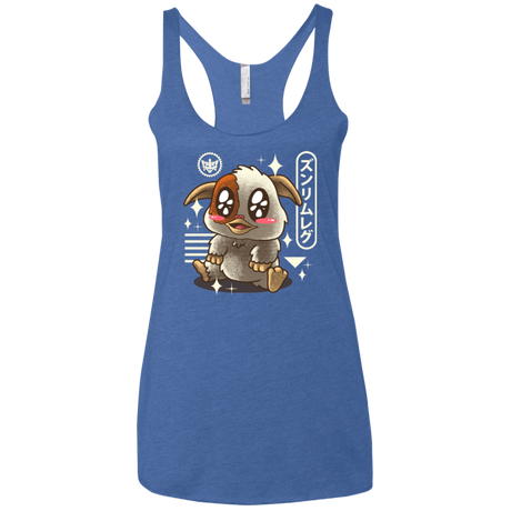 T-Shirts Vintage Royal / X-Small Kawaii Mogwai Women's Triblend Racerback Tank