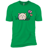 T-Shirts Kelly Green / YXS Kawaii Mouse and Tulips Boys Premium T-Shirt