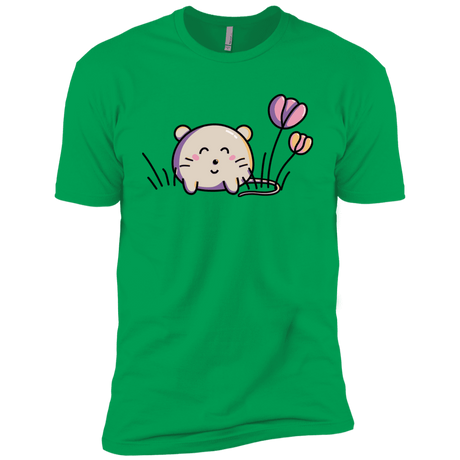 T-Shirts Kelly Green / YXS Kawaii Mouse and Tulips Boys Premium T-Shirt