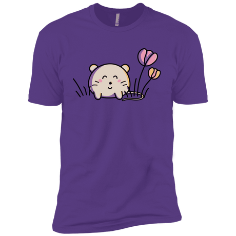 T-Shirts Purple Rush / YXS Kawaii Mouse and Tulips Boys Premium T-Shirt