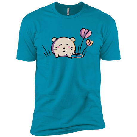 T-Shirts Turquoise / YXS Kawaii Mouse and Tulips Boys Premium T-Shirt