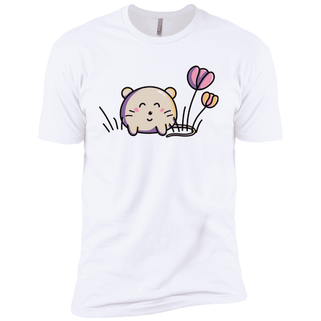 T-Shirts White / YXS Kawaii Mouse and Tulips Boys Premium T-Shirt