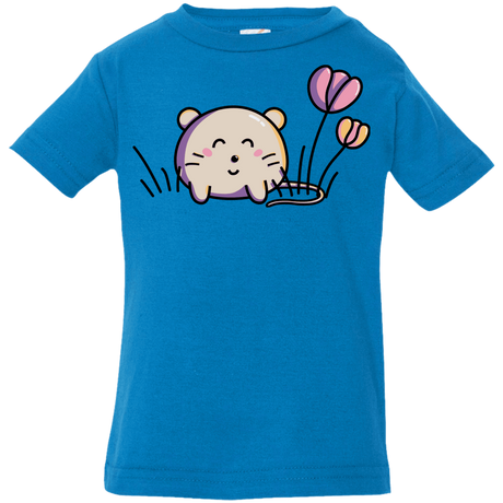 T-Shirts Cobalt / 6 Months Kawaii Mouse and Tulips Infant Premium T-Shirt