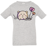 T-Shirts Heather Grey / 6 Months Kawaii Mouse and Tulips Infant Premium T-Shirt
