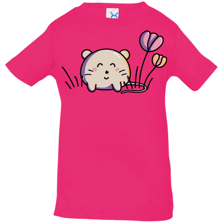 T-Shirts Hot Pink / 6 Months Kawaii Mouse and Tulips Infant Premium T-Shirt