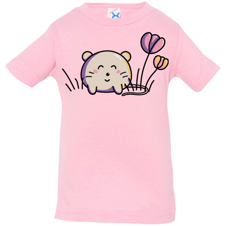 T-Shirts Pink / 6 Months Kawaii Mouse and Tulips Infant Premium T-Shirt