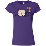 T-Shirts Purple / S Kawaii Mouse and Tulips Junior Slimmer-Fit T-Shirt
