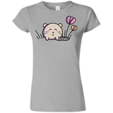 T-Shirts Sport Grey / S Kawaii Mouse and Tulips Junior Slimmer-Fit T-Shirt