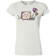 T-Shirts White / S Kawaii Mouse and Tulips Junior Slimmer-Fit T-Shirt