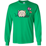 T-Shirts Irish Green / S Kawaii Mouse and Tulips Men's Long Sleeve T-Shirt