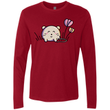 T-Shirts Cardinal / S Kawaii Mouse and Tulips Men's Premium Long Sleeve