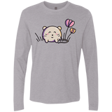 T-Shirts Heather Grey / S Kawaii Mouse and Tulips Men's Premium Long Sleeve