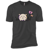 T-Shirts Heavy Metal / X-Small Kawaii Mouse and Tulips Men's Premium T-Shirt
