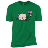 T-Shirts Kelly Green / X-Small Kawaii Mouse and Tulips Men's Premium T-Shirt