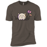 T-Shirts Warm Grey / X-Small Kawaii Mouse and Tulips Men's Premium T-Shirt
