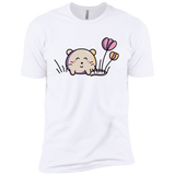 T-Shirts White / X-Small Kawaii Mouse and Tulips Men's Premium T-Shirt