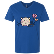 T-Shirts Royal / X-Small Kawaii Mouse and Tulips Men's Premium V-Neck