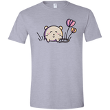 T-Shirts Sport Grey / X-Small Kawaii Mouse and Tulips Men's Semi-Fitted Softstyle