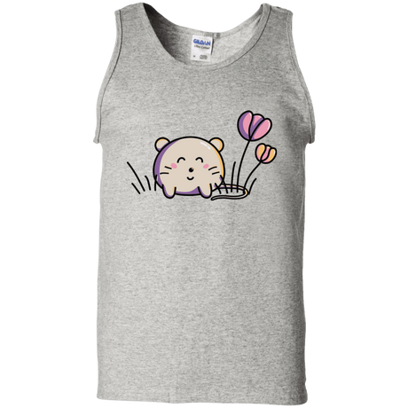 T-Shirts Ash / S Kawaii Mouse and Tulips Men's Tank Top