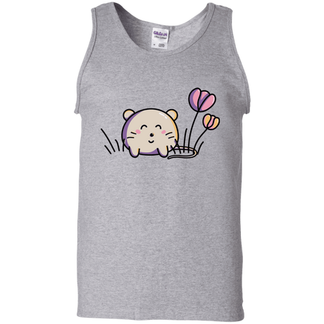 T-Shirts Sport Grey / S Kawaii Mouse and Tulips Men's Tank Top