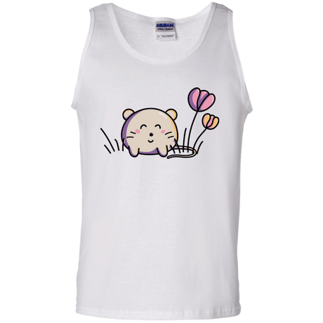 T-Shirts White / S Kawaii Mouse and Tulips Men's Tank Top