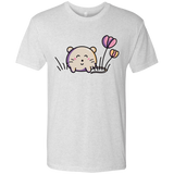 T-Shirts Heather White / S Kawaii Mouse and Tulips Men's Triblend T-Shirt