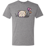 T-Shirts Premium Heather / S Kawaii Mouse and Tulips Men's Triblend T-Shirt