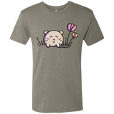 T-Shirts Venetian Grey / S Kawaii Mouse and Tulips Men's Triblend T-Shirt