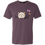 T-Shirts Vintage Purple / S Kawaii Mouse and Tulips Men's Triblend T-Shirt