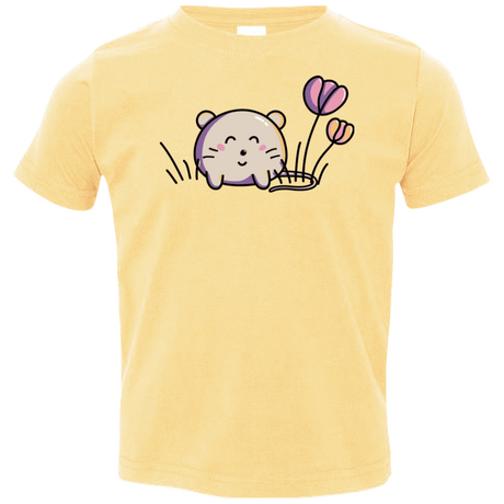 T-Shirts Butter / 2T Kawaii Mouse and Tulips Toddler Premium T-Shirt