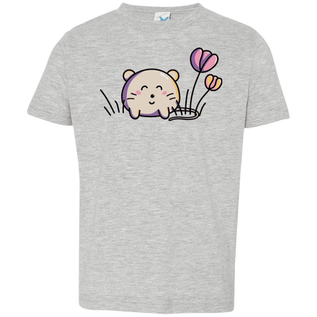 T-Shirts Heather Grey / 2T Kawaii Mouse and Tulips Toddler Premium T-Shirt