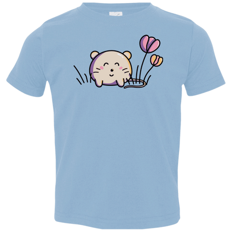 T-Shirts Light Blue / 2T Kawaii Mouse and Tulips Toddler Premium T-Shirt