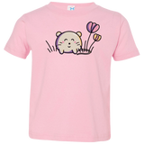 T-Shirts Pink / 2T Kawaii Mouse and Tulips Toddler Premium T-Shirt