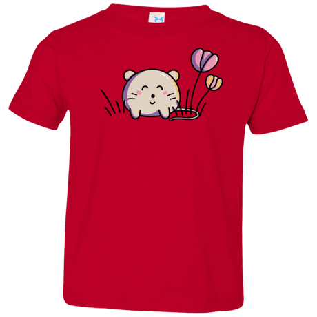 T-Shirts Red / 2T Kawaii Mouse and Tulips Toddler Premium T-Shirt