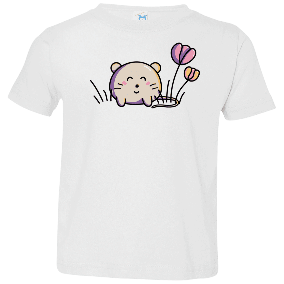 T-Shirts White / 2T Kawaii Mouse and Tulips Toddler Premium T-Shirt