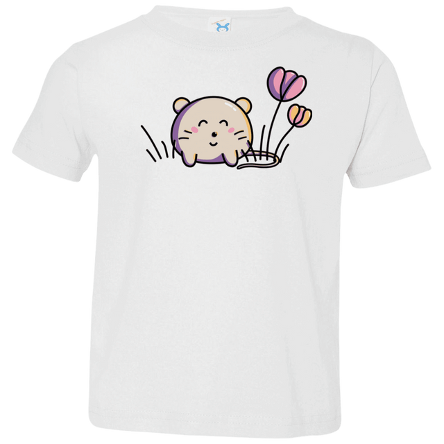 T-Shirts White / 2T Kawaii Mouse and Tulips Toddler Premium T-Shirt