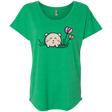 T-Shirts Envy / X-Small Kawaii Mouse and Tulips Triblend Dolman Sleeve