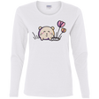 T-Shirts White / S Kawaii Mouse and Tulips Women's Long Sleeve T-Shirt