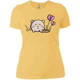 T-Shirts Banana Cream/ / X-Small Kawaii Mouse and Tulips Women's Premium T-Shirt