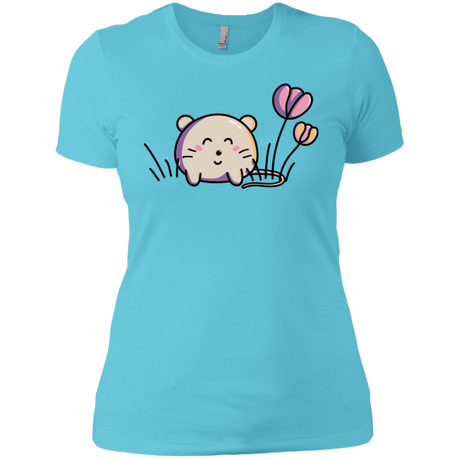 T-Shirts Cancun / X-Small Kawaii Mouse and Tulips Women's Premium T-Shirt