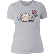 T-Shirts Heather Grey / X-Small Kawaii Mouse and Tulips Women's Premium T-Shirt